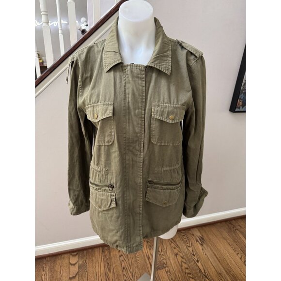 Lily Aldridge for Velvet Ruby Lightweight Utility Army Jacket Size Medium - Picture 2 of 5
